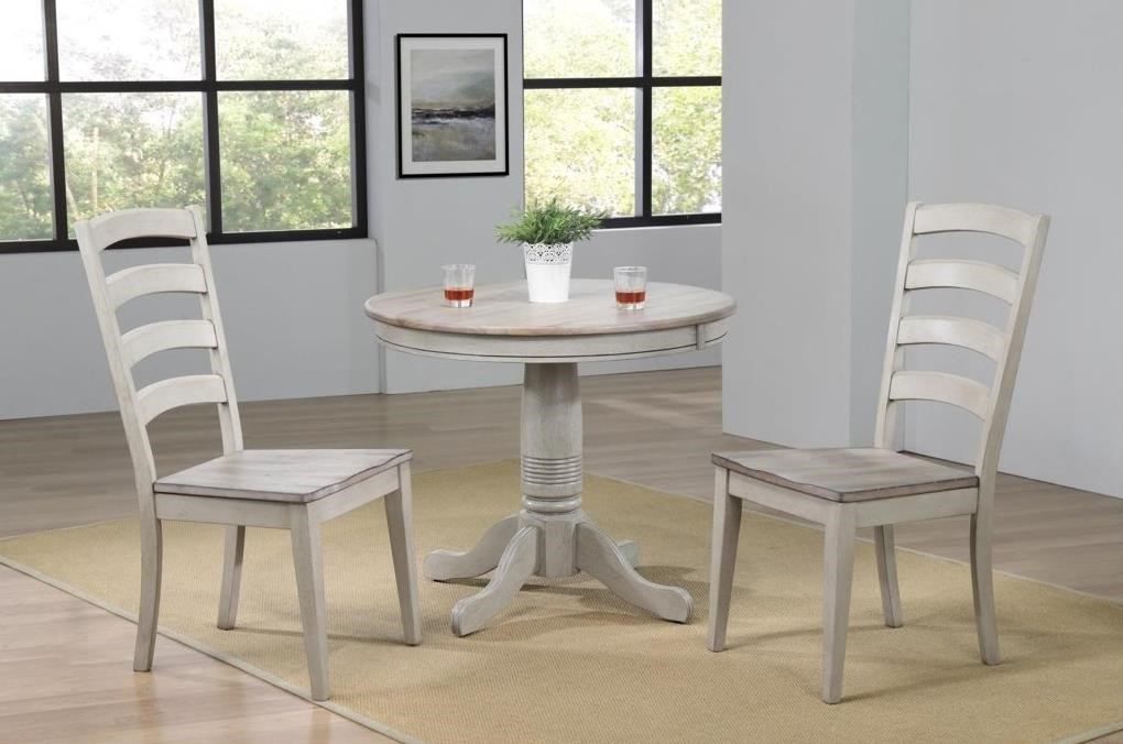 Ridgewood 3Piece Farmhouse Dining Set with Pedestal Table Sadler's